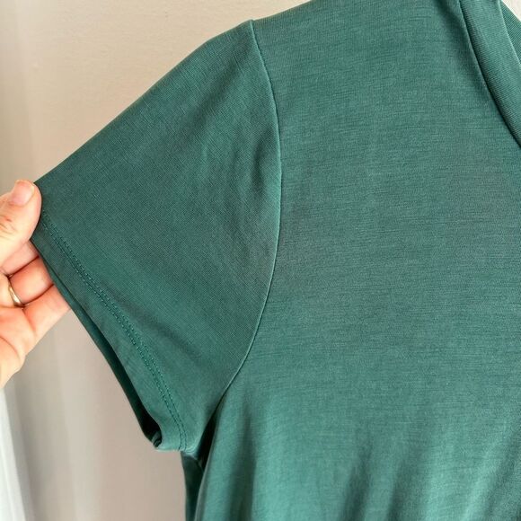 Teal Cotton Top with Back Pleated Detail - Picture 2 of 4